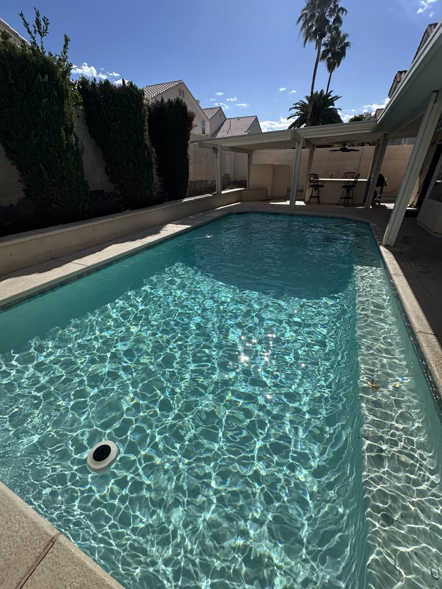 Clear sparkling pool water after cleaning service